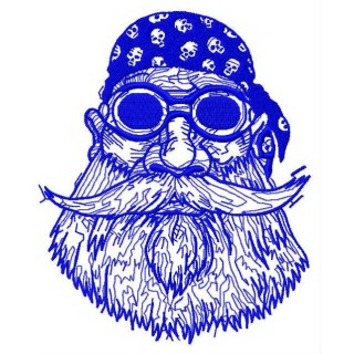 Old biker 2 embroidery design - Embroidery Design