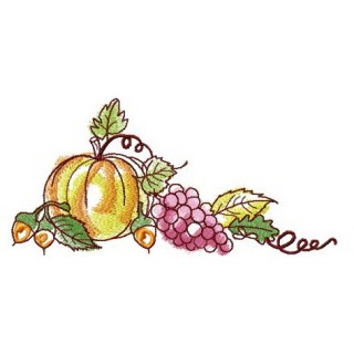 Autumn still life embroidery design - Embroidery Design