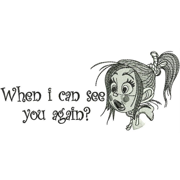 When I can see you again? embroidery design - Embroidery Design