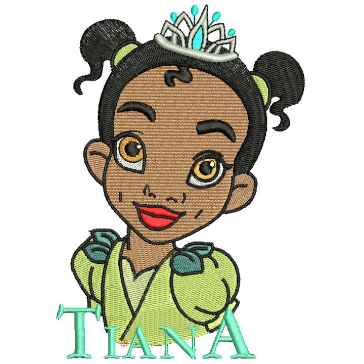Young Tiana 2 embroidery design - Embroidery Design