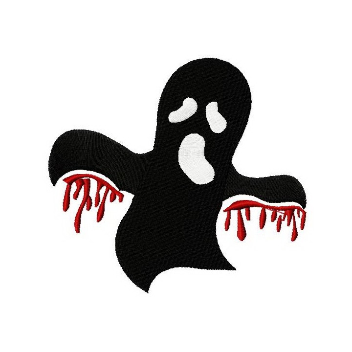 Bloody ghost embroidery design - Embroidery Design