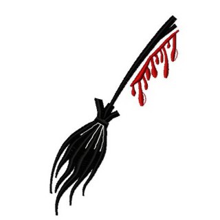 Bloody broom embroidery design - Embroidery Design