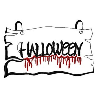 Bloody Halloween sign embroidery design - Embroidery Design