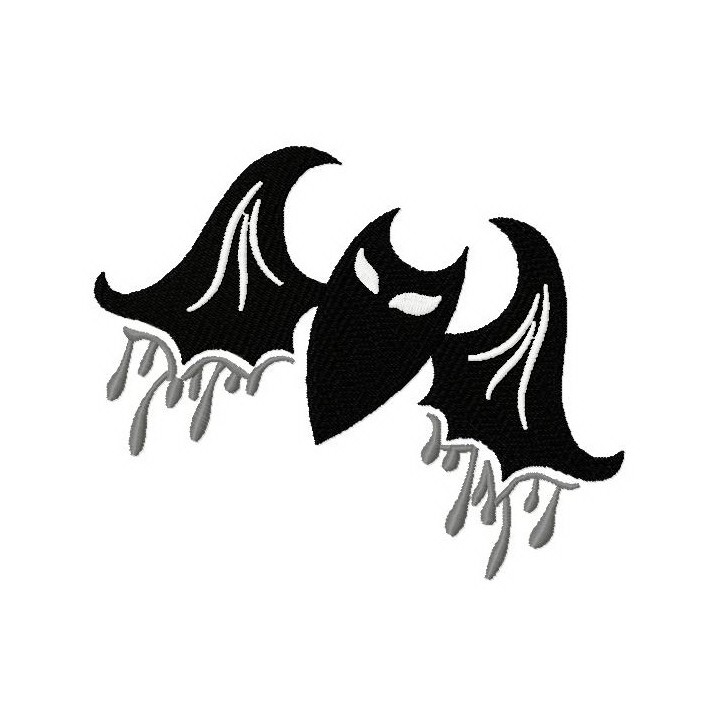 Bloody bat embroidery design - Embroidery Design