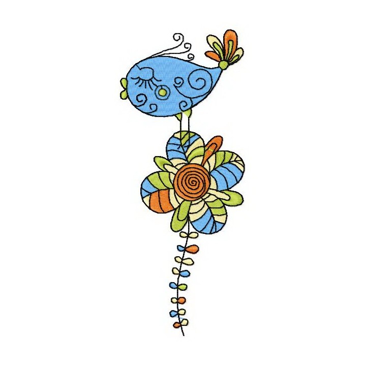 Royal bird 3 embroidery design - Embroidery Design