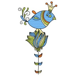 Royal bird embroidery design - Embroidery Design
