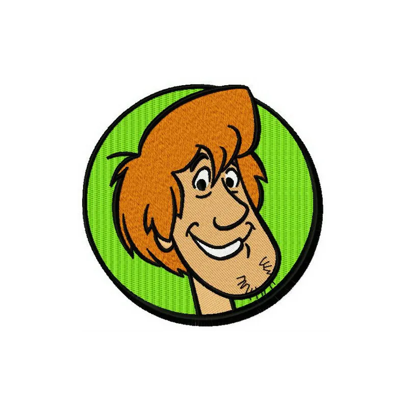 Shaggy Rogers embroidery design featuring the beloved character from Scooby Doo, perfect for whimsical projects.