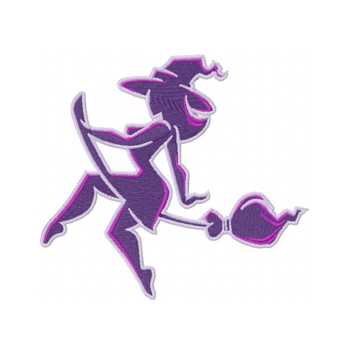Sexy witch 6 embroidery design - Embroidery Design