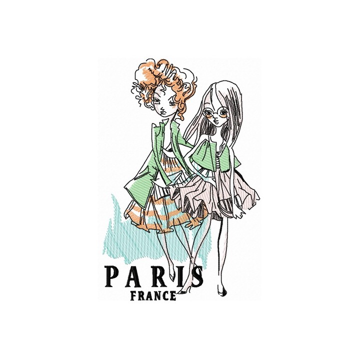 French fashion-mongers 4 embroidery design - Embroidery Design