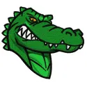 Preview of Crocodile 3 embroidery design showcasing a detailed stitched motif of an African crocodile.