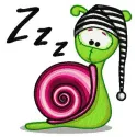 Snail in striped hat embroidery design showcasing a whimsical reptile motif for creative stitching projects.