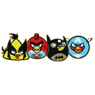Superheroes angry birds embroidery design - Embroidery Design