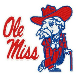 Ole Miss Rebels logo 3 embroidery design - Embroidery Design