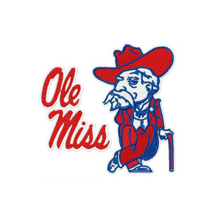 Ole Miss Rebels logo 3 embroidery design - Embroidery Design