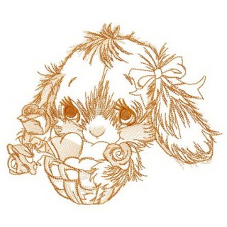 Present for Valentine's day embroidery design - Embroidery Design