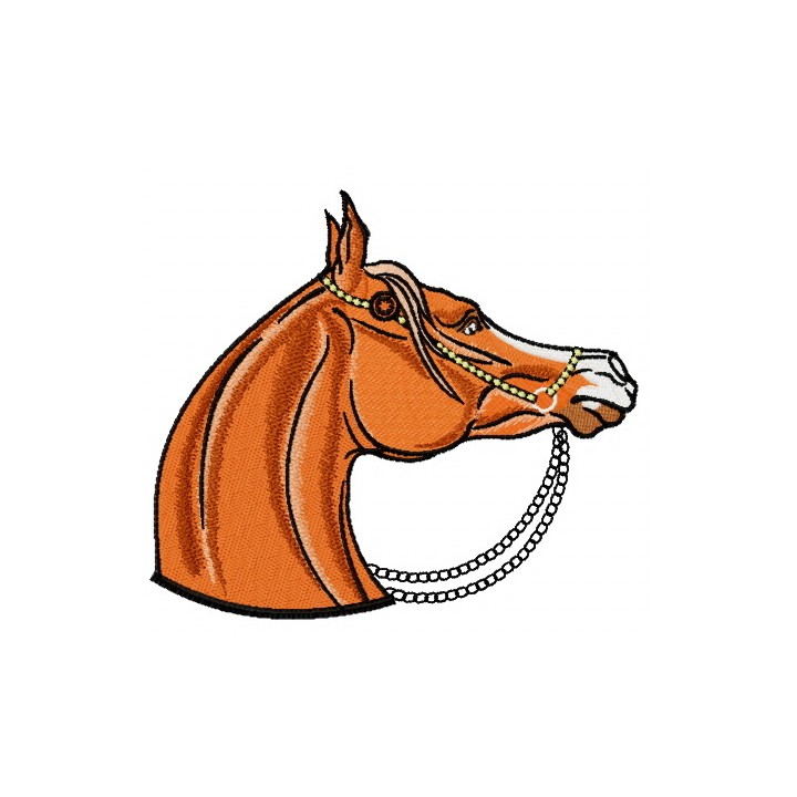 Horse with pearl bridle 4 embroidery design - Embroidery Design