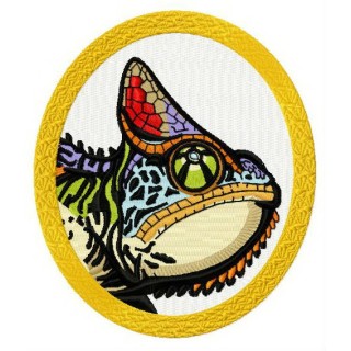 Chameleon 3 embroidery design - Embroidery Design