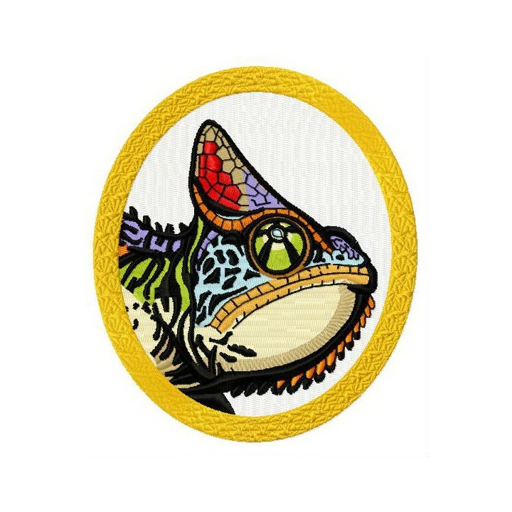Chameleon 3 embroidery design - Embroidery Design
