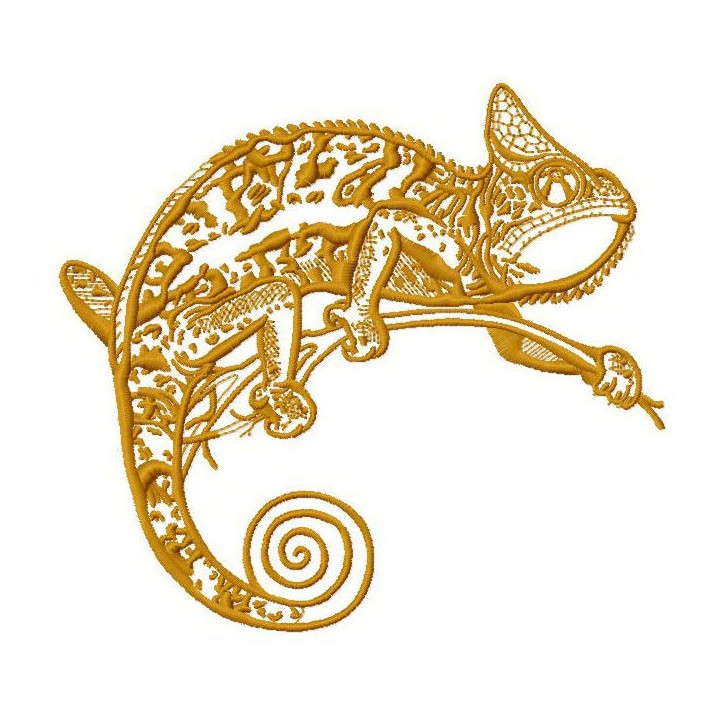 Chameleon 2 embroidery design - Embroidery Design