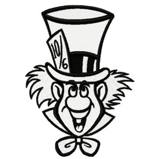 Mad Hatter 3 embroidery design - Embroidery Design