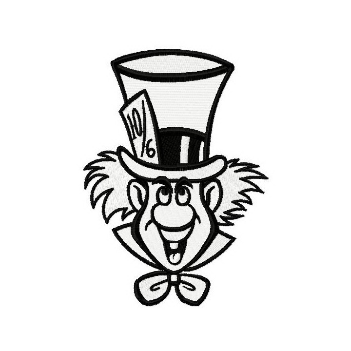 Mad Hatter 3 embroidery design - Embroidery Design