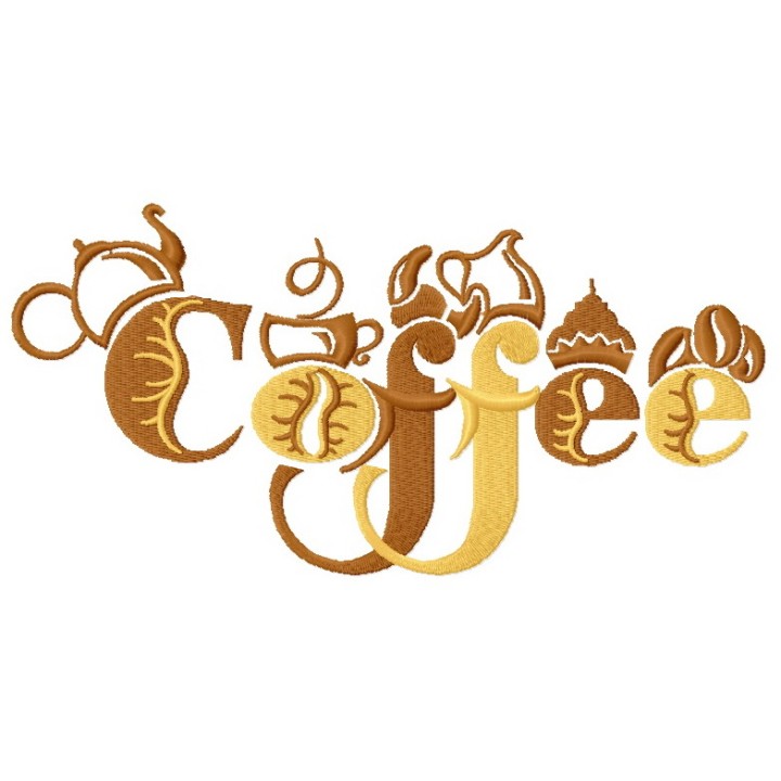 Coffee 4 embroidery design - Embroidery Design