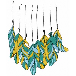 Feathers 3 embroidery design - Embroidery Design