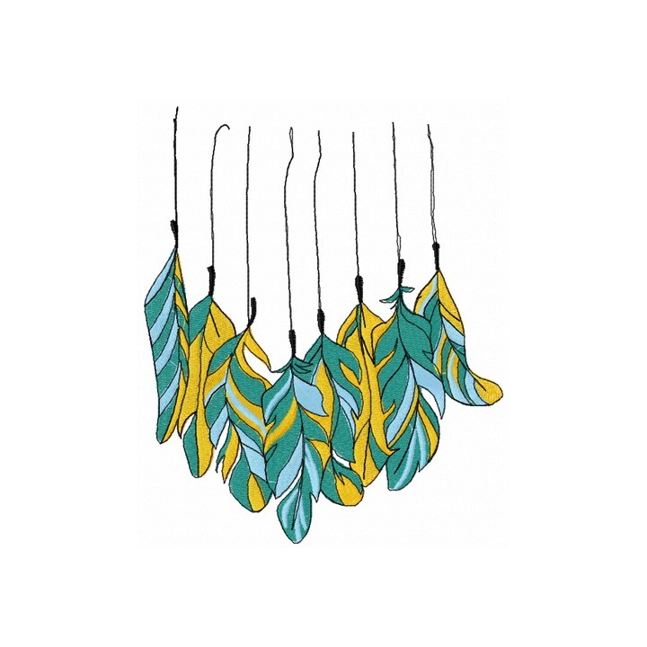 Feathers 3 embroidery design - Embroidery Design