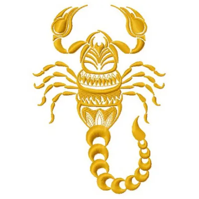 Preview of Scorpion 2 embroidery design showcasing intricate stitching patterns for creative projects.