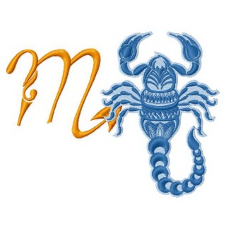Zodiac sign Scorpio 4 embroidery design - Embroidery Design
