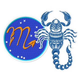 Zodiac sign Scorpio 3 embroidery design - Embroidery Design