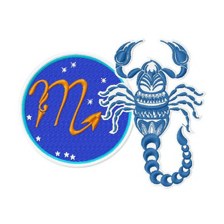 Zodiac sign Scorpio 3 embroidery design - Embroidery Design