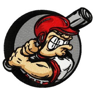 Baseball player 8 embroidery design - Embroidery Design