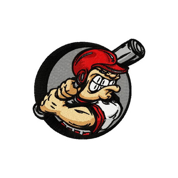 Baseball player 8 embroidery design - Embroidery Design