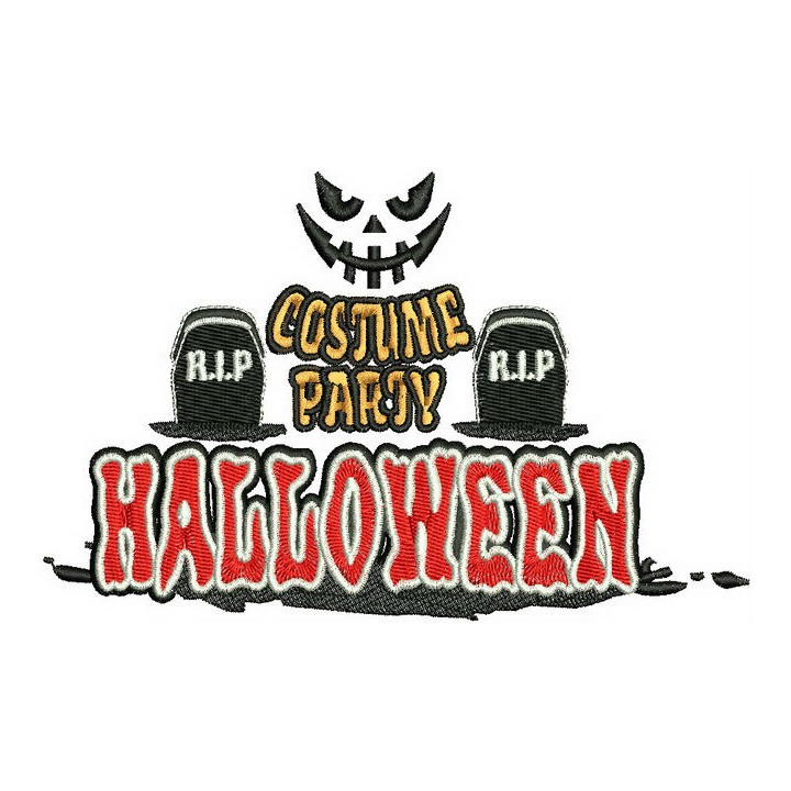 Happy Halloween costume party 2 embroidery design - Embroidery Design