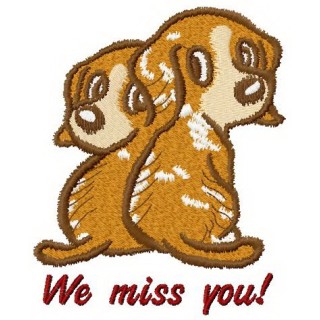 We miss you embroidery design - Embroidery Design