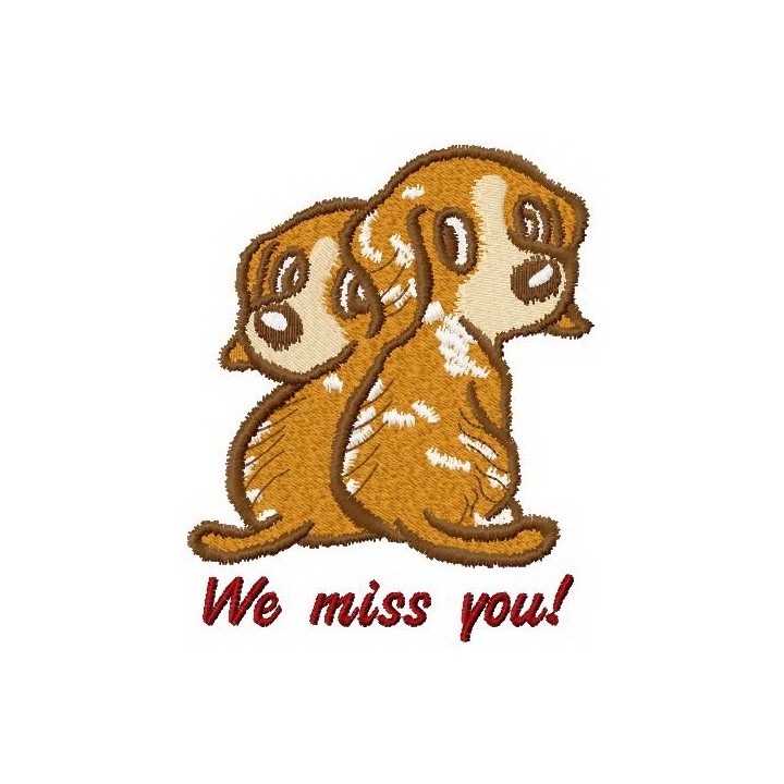 We miss you embroidery design - Embroidery Design