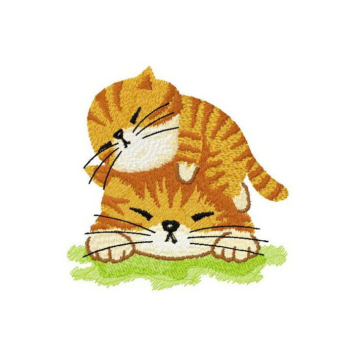 Two cats embroidery design - Embroidery Design
