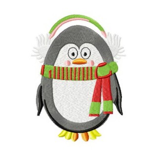 Christmas penguin 4 embroidery design - Embroidery Design