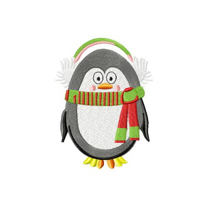 Christmas penguin 4 embroidery design - Embroidery Design