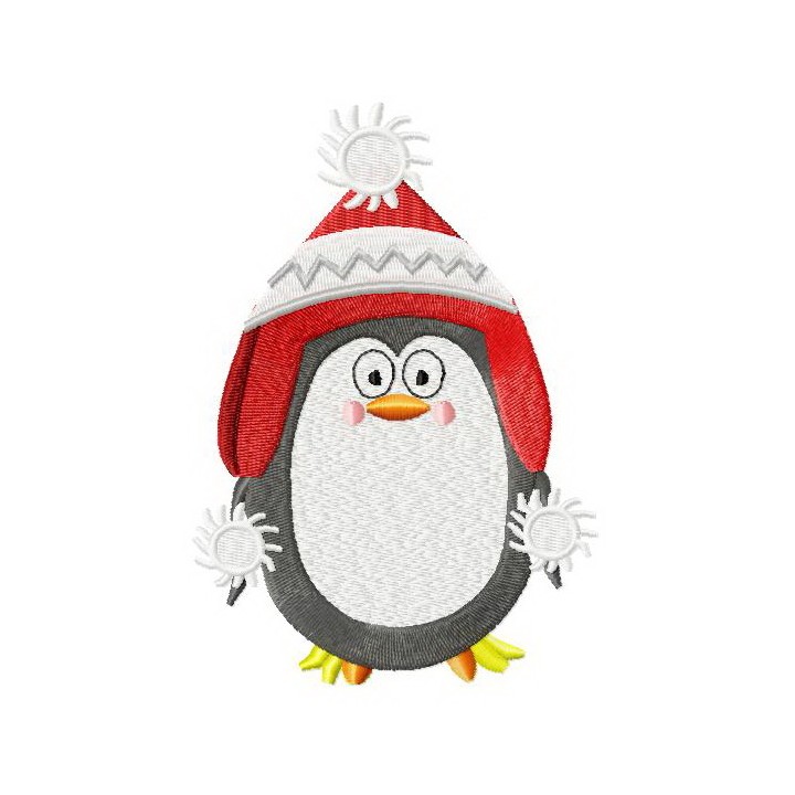 Christmas penguin 3 embroidery design - Embroidery Design