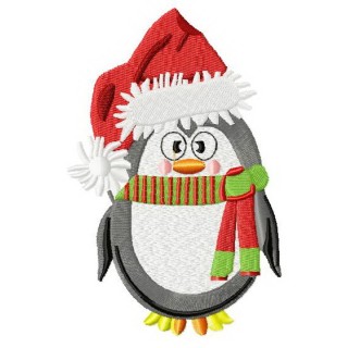 Christmas penguin 2 embroidery design - Embroidery Design
