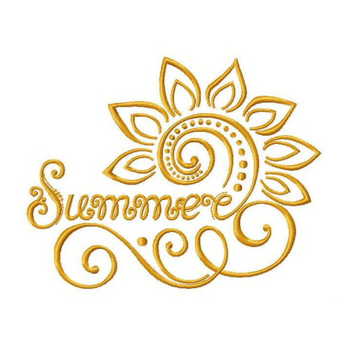 Summer 3 embroidery design - Embroidery Design
