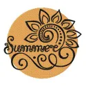 Bright and cheerful Summer 2 embroidery design featuring vibrant motifs, perfect for t-shirts and tote bags.