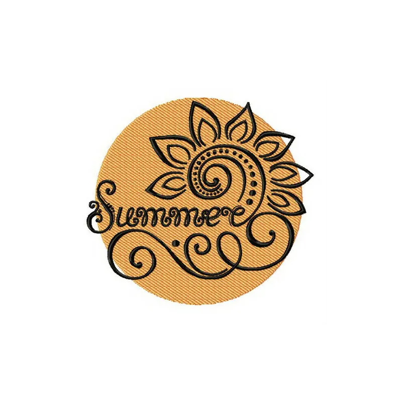 Bright and cheerful Summer 2 embroidery design featuring vibrant motifs, perfect for t-shirts and tote bags.