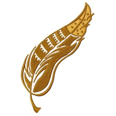 Feather 10 embroidery design showcasing intricate wing patterns, ideal for stitching on apparel and home decor.