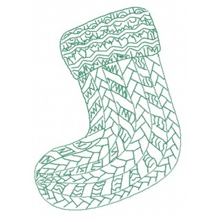 Christmas sock 2 embroidery design - Embroidery Design