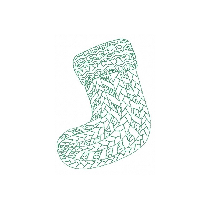 Christmas sock 2 embroidery design - Embroidery Design
