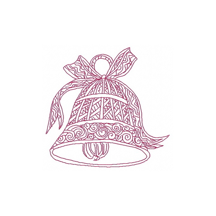 Christmas bell 4 embroidery design - Embroidery Design