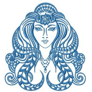Ancient woman 2 embroidery design - Embroidery Design